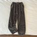 Women's Striped Flannel Pajamas Pants Autumn Plus Velvet Warm Sleep Bottoms Casual Loose Loungewear For Women Trousers_ecoleips.com