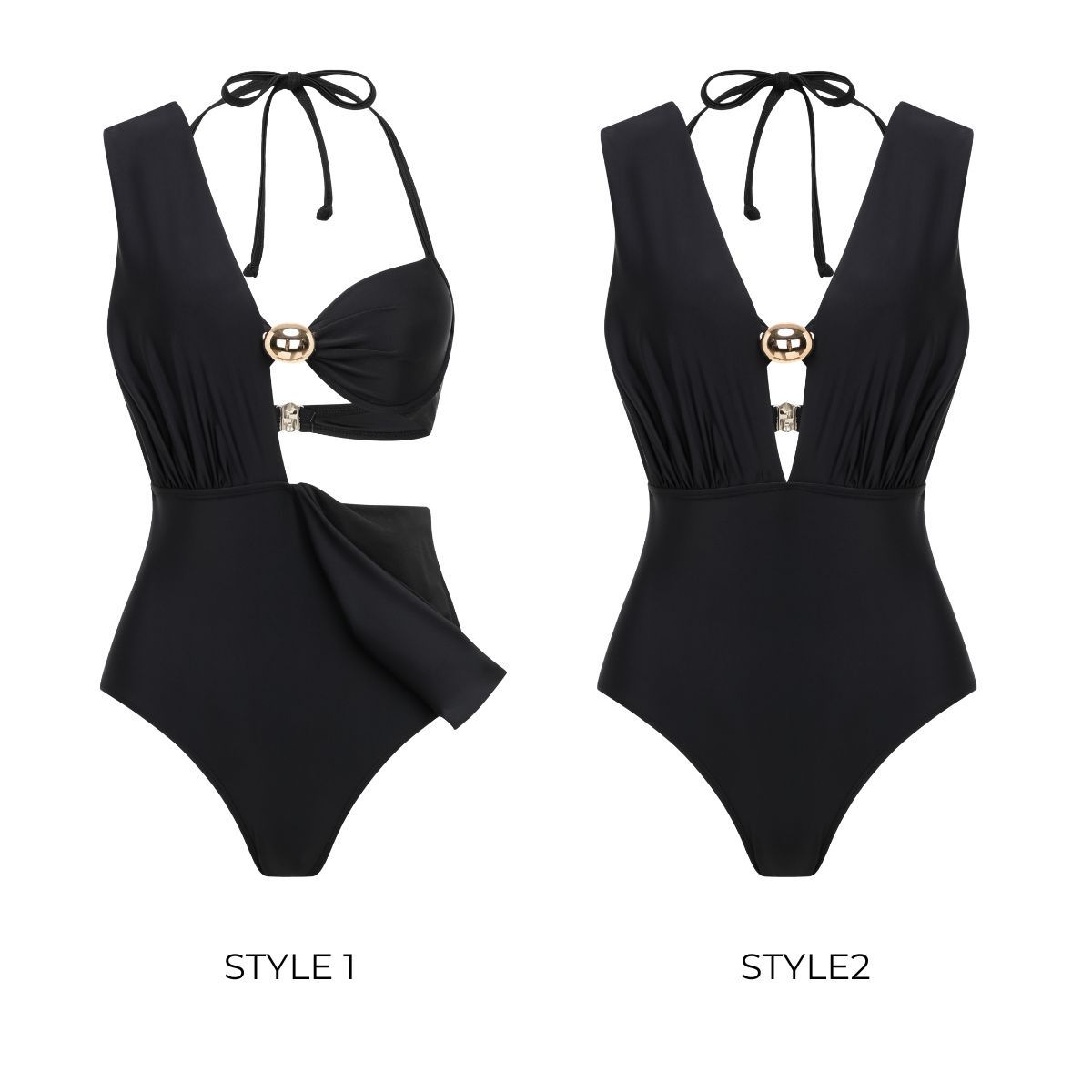 Women's Clothing Swimsuit New Black INS Style High End Two Piece Swimsuit Female_ecoleips.com