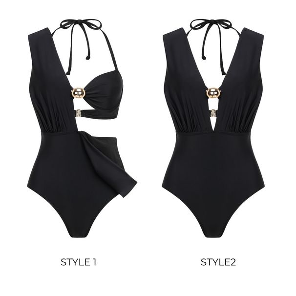 Women's Clothing Swimsuit New Black INS Style High End Two Piece Swimsuit Female_ecoleips.com