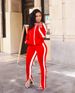 Women's Off-Shoulder Sports Two-Piece Set Casual Fashion Wear For Spring/Autumn_ecoleips.com