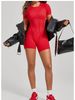 K Three Dimensional Splicing Sports One-piece Yoga Suit, Tight Fitting Short Sleeved Backless Jumpsuit, Fitness Suit_ecoleips.com