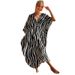 Cross Border Popular European And American Printed Chest Hand Woven Beach Cover Up Loose Large Size Holiday Bikini Outer Cover Up_ecoleips.com