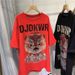 Women's Clothing pounds fat mm heavy industry hot diamond short sleeved T shirt women's New Year red dragon loose thickened brushed top_ecoleips.com