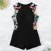 Aria Basics 2024 New Prined Zipper Conservaive One-Piece Swimsui For Women, Tummy-Covering Bikini Swimwear, Diving_ecoleips.com