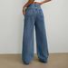 High-Waisted Wide-Leg Jeans With Bow Detail – Vintage Washed Denim Pants For Women (XS-XXL, Light Blue/Deep Blue)_ecoleips.com