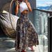 European And American 2025 Summer New Women's Printed Vacation Beach Long Flared Skirt_ecoleips.com