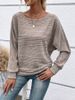 K New Comfortable Casual Solid Color Long Sleeved Round Neck Knitted Sweater Pullover T-shirt_ecoleips.com