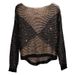 Cross-border Hot Selling European And American Hollow Sequins Loose Knitwear Pullover Bright Silk Base Shirt Long Sleeve Round Neck Top For Women_ecoleips.com