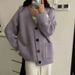 Oversized Cardigan Sweater – Vintage Knit Open Front Coat With Patch Pockets & Rolled Cuffs (7 Colors, Acrylic-Blend, One-Size Fits US S-L)_ecoleips.com