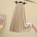 Women's Clothing High Waist Pleated Skirt Women's Spring And Autumn Mid Length New All Match Big Swing Skirt Slim A Line Skirt Trendy New Style_ecoleips.com