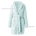 Aria Basics 2024 Cross-Border European American Foreign Trade Autumn And Winter Warm Bathrobe With Hood, Home Wear, Plush_ecoleips.com