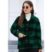 Plaid Fleece Jacket For Women - Classic Long Sleeve Coat With Patch Pockets (Winter Casual Outerwear, Multiple Colors & Sizes)_ecoleips.com