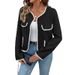 Chic Oversized V-Neck Checkered Blazer – Soft Polyester Blend, Casual & Elegant For Fall/Winter Layering_ecoleips.com