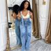 Women's Clothing Women's Summer Street Casual Zipper Washed Jumpsuit_ecoleips.com