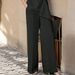 Women's Commuter Style Fashion Belted Lapel Vest And Pants Set Two-Piece Outfit_ecoleips.com