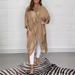 Women's Clothing Spring And Summer Fashionable And Versatile Slimming Silk Loose V Neck Design Solid Color Large Top_ecoleips.com