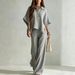 Women's Linen Wide Leg Pants Set Summer Loose Fitting Shirt Two Piece Casual Trendy European American Style Fashion 2026_ecoleips.com