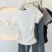 Plus Size French Inspired T-Shirt With Asymmetrical Hem And Ruffle Detail - Flowy Blouse For Women_ecoleips.com