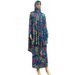 New Style Premium Printed Dubai Elegant Casual Women's Headscarf And Robe Two-Piece Set_ecoleips.com