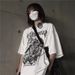Harajuku Retro Style Hip Hop Street Trend Letter Print Top Men's And Women's Summer Crew-neck Loose Short-sleeved T-shirt_ecoleips.com