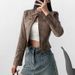 Women’s Vintage Distressed Motorcycle Jacket – Slim Fit Retro Biker Style | Faux Suede & Leather-Look For Urban Edge_ecoleips.com