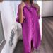 Spring/Summer Casual Cotton-Linen Shirt Dress With Loose Sleeve And Liner For Women_ecoleips.com