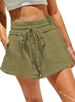 Aria Basics Aria Basics Summer Women's Linen Tie-waist Loose Casual Shorts, European And American Cross-border Independent Station High-waisted_ecoleips.com
