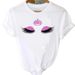 New Fashion Independent Brand Eyelash Print Letter Cartoon T-shirt, Plus-size Short-sleeve Women's Summer T-shirt_ecoleips.com