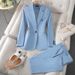 Women's Clothing long sleeved professional suits and trousers formal suits for interview sales work clothes _ecoleips.com