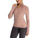 Performance Yoga Jacket For Women – Slim-Fit Stand Collar Gym Top With Naked Sensation (12 Colors, Gold Zipper Options)_ecoleips.com