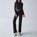 Y2K Sporty Matching Set – Women’s Slim Long-Sleeve Top & Lace-Up Trousers (S-XL, 12 Colors)_ecoleips.com