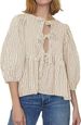 Women's Clothing Sweet Casual Strap Round Neck Puff Sleeve Versatile Shirt_ecoleips.com