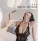 Long Night, Long Sexy Underwear, Butterfly Chinese-style Chest Covering, Three-point No-release Sexy Pajamas Plus Size Suit_ecoleips.com