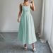 Women's Clothing Temperament Elegant Style Sling Pleated Dress_ecoleips.com