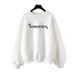 Women's Oversized Pullover Sweatshirt Fleece Lined Thickened Pure Cotton Trendy Design Unique Style Instagram Worthy Top for Autumn Winter_ecoleips.com