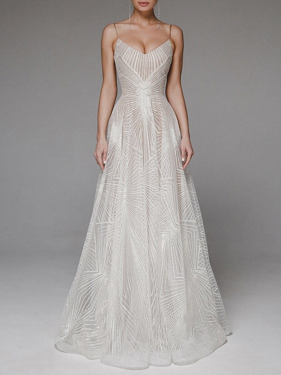 Women’s Clothing Spring and Summer New Women's Long Dress Sexy Embroidered Sleeveless Dress with Sling_ecoleips.com