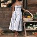 Summer Fashion: Red Strapless Dress With A Fitted Waistline For Women_ecoleips.com