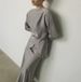 Women's New Elegant Temperament Satin Long-sleeved Tie Top Slim Skirt Two-piece Suit_ecoleips.com