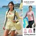 Tigerrun Women's Sunscreen Swimsuit Set Long Sleeve Two Piece Swimwear for Surfing Diving Jellyfish Suit Sports Swimming_ecoleips.com