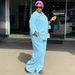 Plus Size Women's Casual Long Sleeved Collared Loose Shirt African Style Two Piece Set American Style Loose Trousers_ecoleips.com