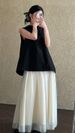 K A Niche Design Of Ear Fungus Edge Sleeveless Shirt For Women, New Petal Collar Sleeveless Two-piece Shirt_ecoleips.com