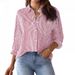 Women's Clothing New Printed Striped Cardigan Tops Casual Fashion Long Sleeved Shirt_ecoleips.com
