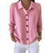 2026 European And American Cross-Border Button Knitted Turn-Down Collar Sweater Cardigan Coat Autumn Winter New Solid_ecoleips.com