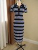 Women's Summer Striped Knit Long Dress - Slim Fit European Style Maxi Dress For Beach & Casual Wear_ecoleips.com