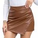 2025 New Loose Casual Women's Leather Skirt Shorts_ecoleips.com