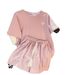 Women's Clothing Summer Casual Fashion Pink Short Sleeved Shorts Sports Suit Female Korean Version Loose Small Two Piece Suit Trendy_ecoleips.com