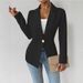 Sophisticated Women's Blazer - Slim Fit Single-Button Long Sleeve Suit Jacket For Office & Evening_ecoleips.com