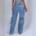 Women's Clothing Hottie Trousers Straight Multi Pocket Denim Overalls For Women Ins Style Versatile Loose Casual Pants For Women_ecoleips.com