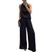 Cross-border 2025 European And American Spring/Summer New Sleeveless Long Pants Satin INS Casual Vacation Loose_ecoleips.com
