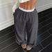 Women's Retro Trendy Casual Pants Flowy Loose Wide Leg Trousers European American Style Summer New Wholesale_ecoleips.com
